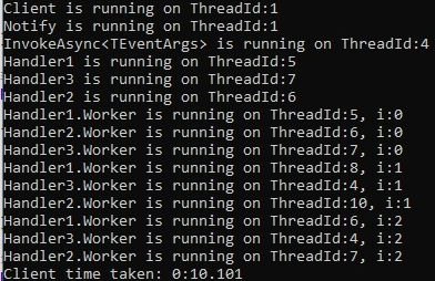 Client is running on thread